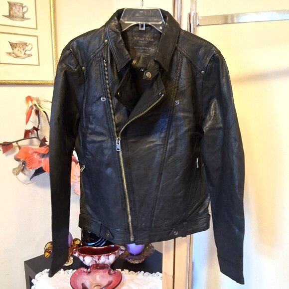NWT Blend Women's Black Lined Genuine Leather Jacket Warm Outerwear Size L - Picture 12 of 14